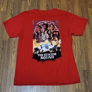 Men’s Suicide Squad Red Graphic Tee Size M DC Comics Movie Shirt B70
